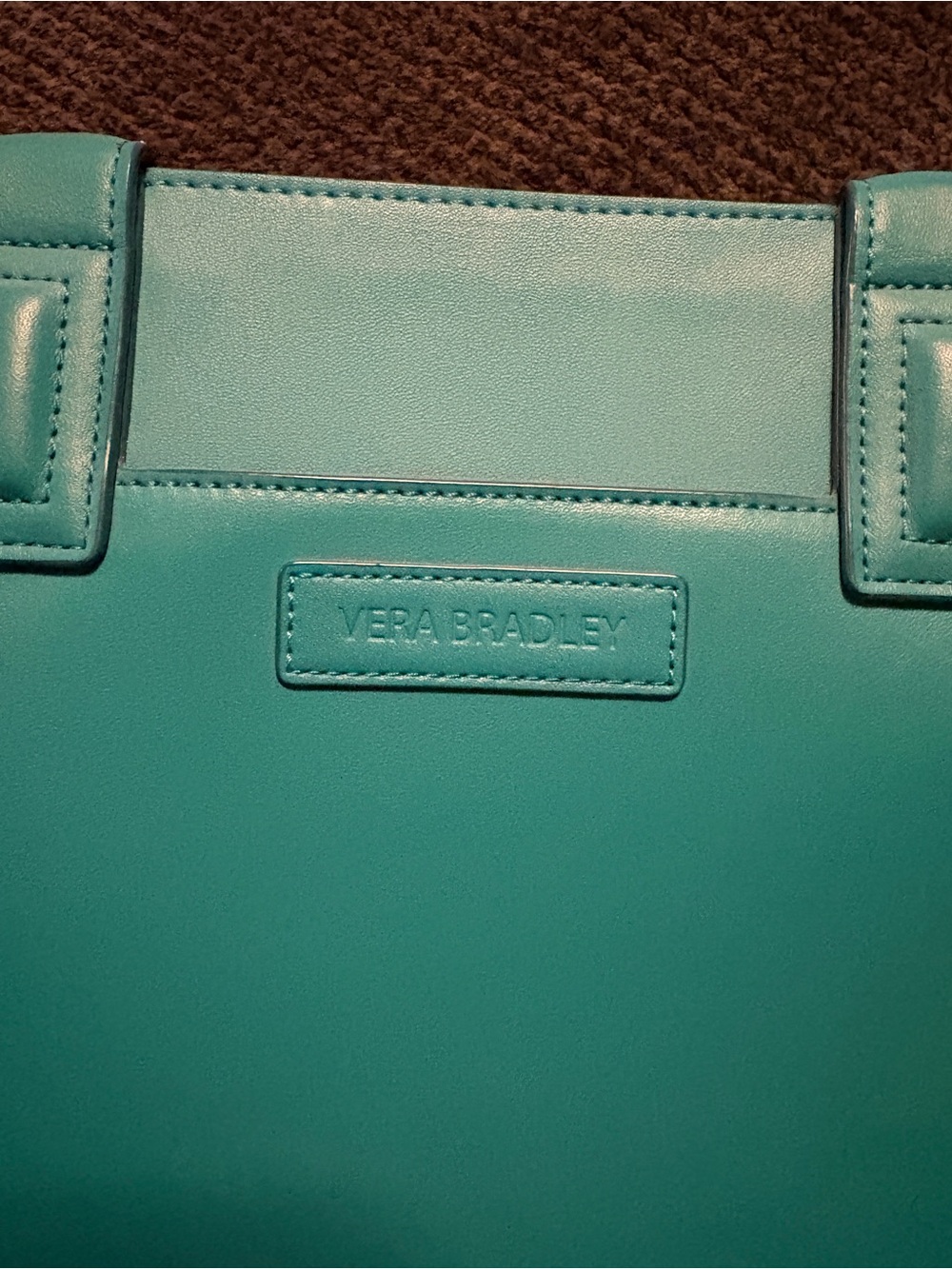 Vera Bradley Turquoise Structured Tote - Picture 2 of 3